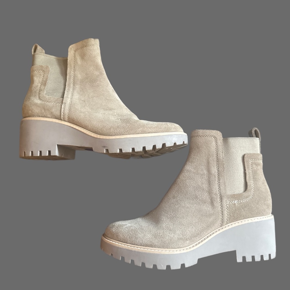 Dolce Vita Tan Suede Haily Ankle Boots